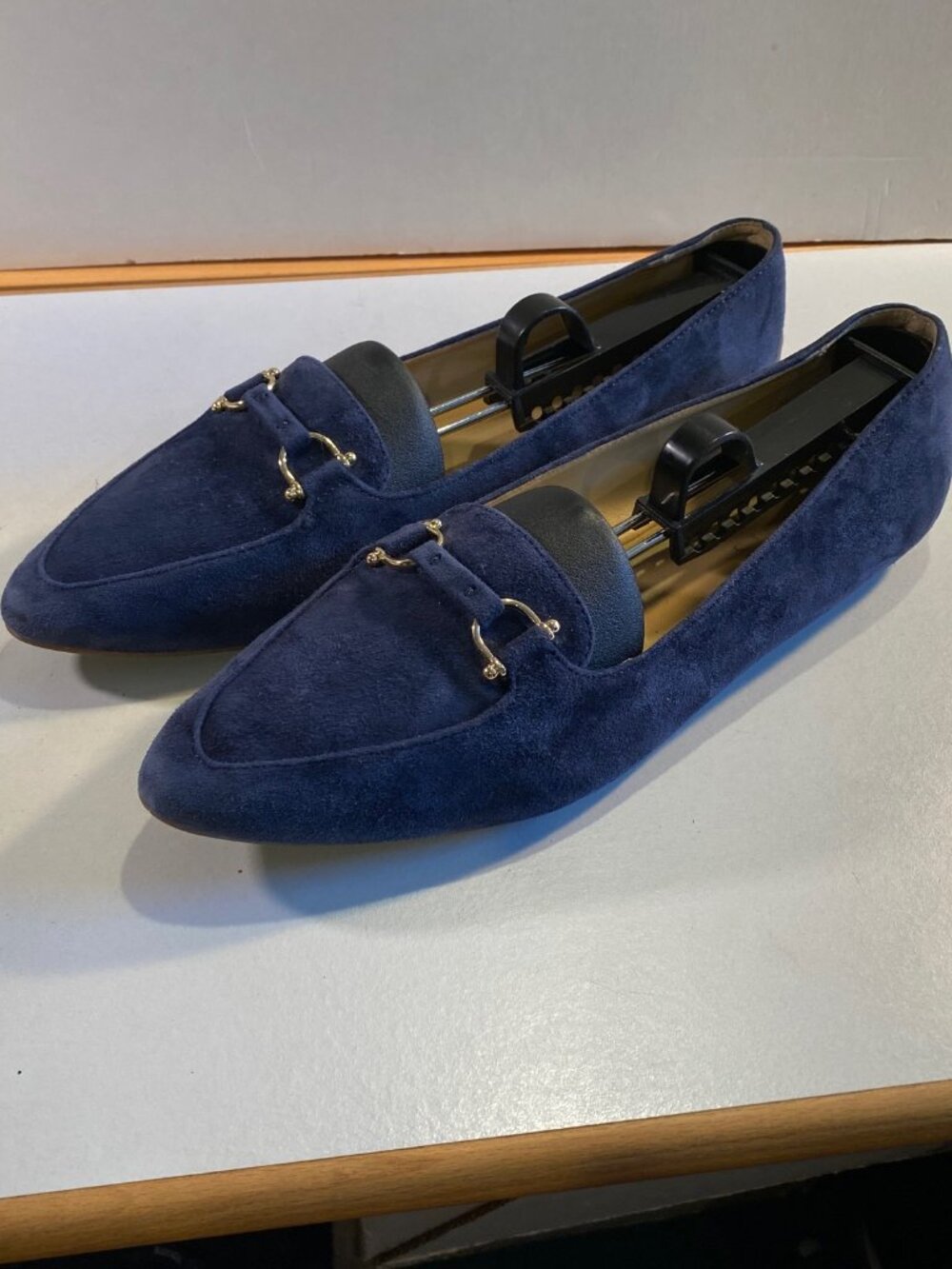 Talbots - Size 8.5M - Women's Blue suede Horsebit loafers